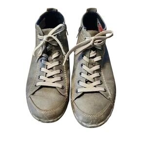 Rieker‎ Gray Lace Up Sneakers with Zipper Detail Comfortable Casual size 42